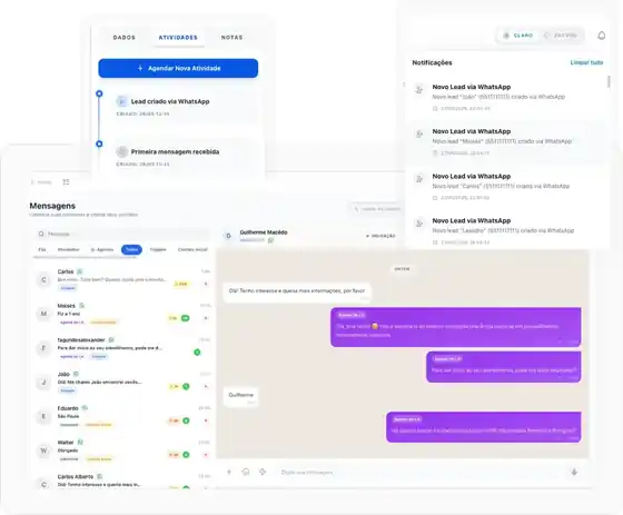 Atendimento da IALOGA no WhatsApp, com agente de IA conduzindo a triagem do paciente e criando o lead automaticamente
